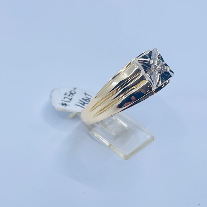 14kt Yellow Gold .25ct Mens Ring