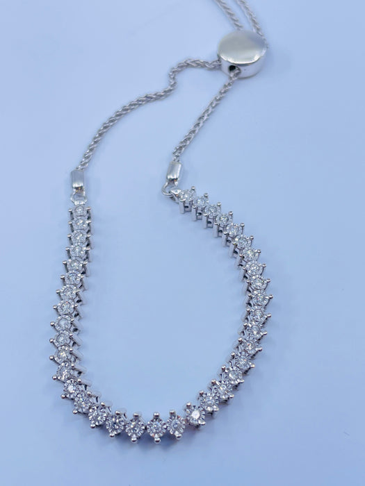 10kt White Gold 1/4ct Diamond Bracelet