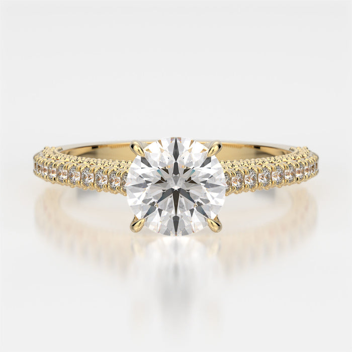 Tulip head with filigree and diamond shank 24 diamonds @.10ctw Mounting