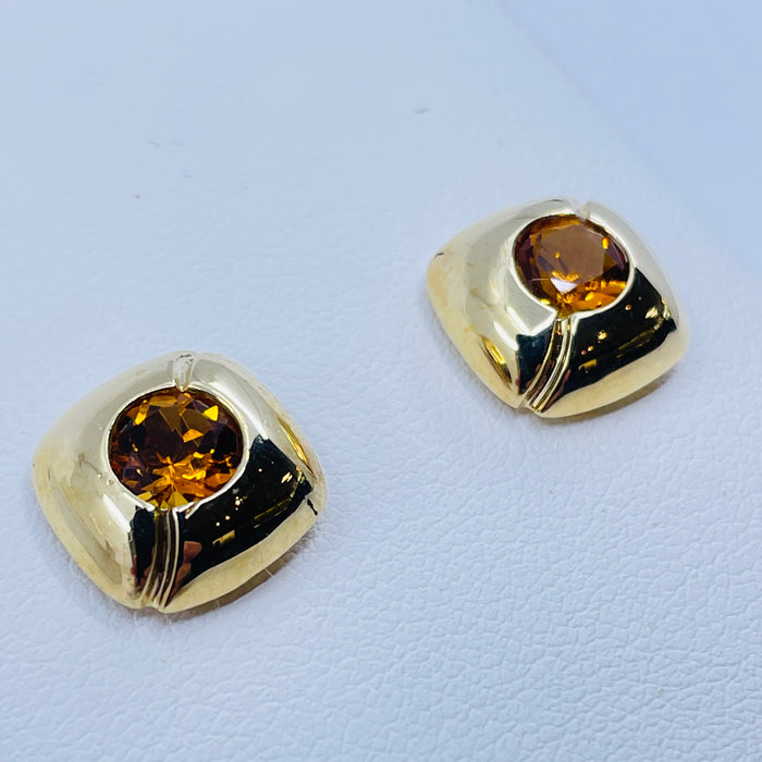 14kt Yellow Gold Fancy Citrine Earrings