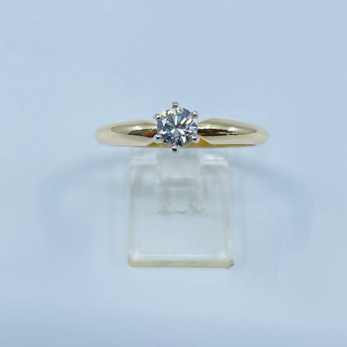14kt Yellow Gold .25ct I SI2 Diamond solitaire