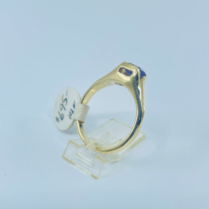 14kt Yellow Gold .87ct Purple Sapphire Ring