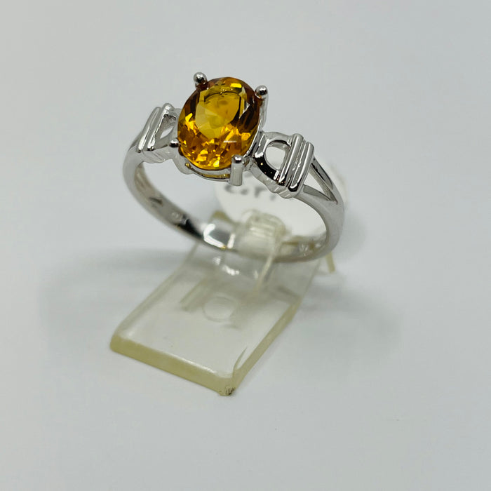 14kt White Gold Citrine Ring
