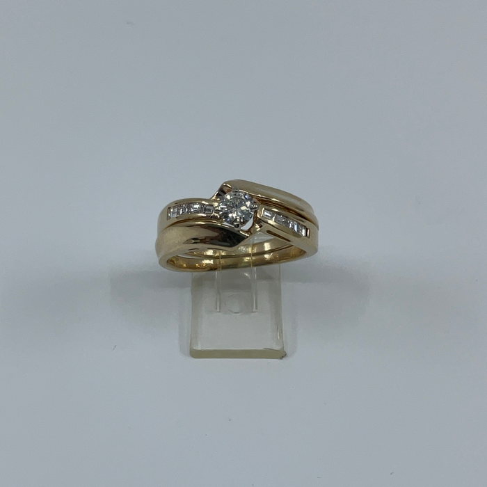 14kt Yellow Gold 1/2ctw Diamond Wedding Set