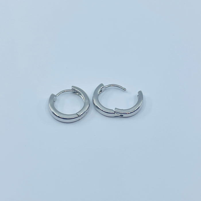 Sterling Silver 2.75x13mm Huggie Earrings