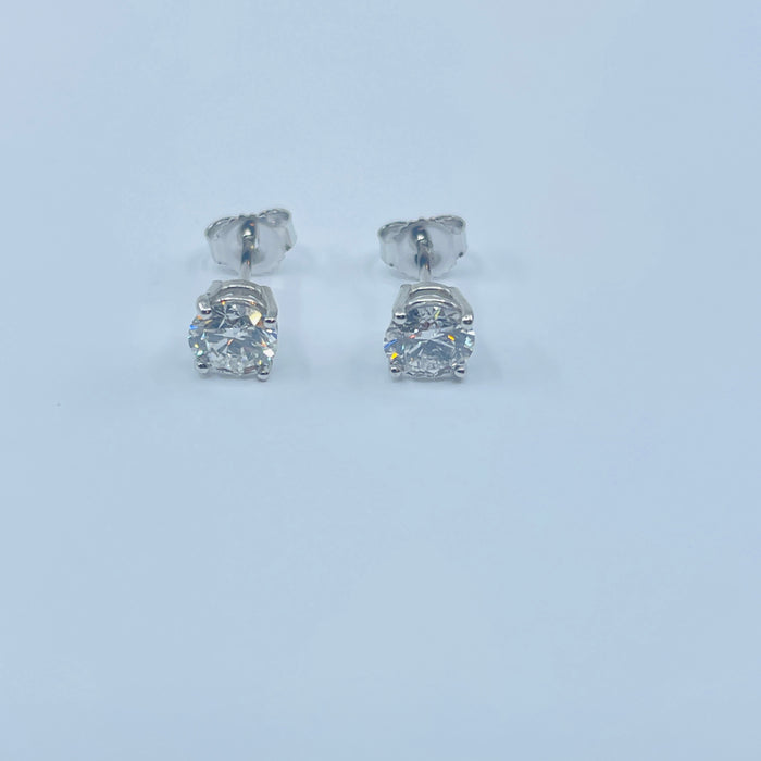 14kt White Gold G SI1 1.00ctw Lab Created Diamond Earrings