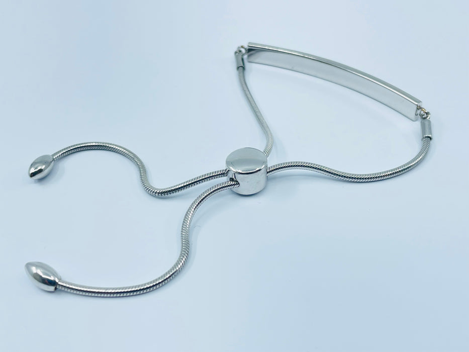 Sterling Silver adjustable bar Bracelet