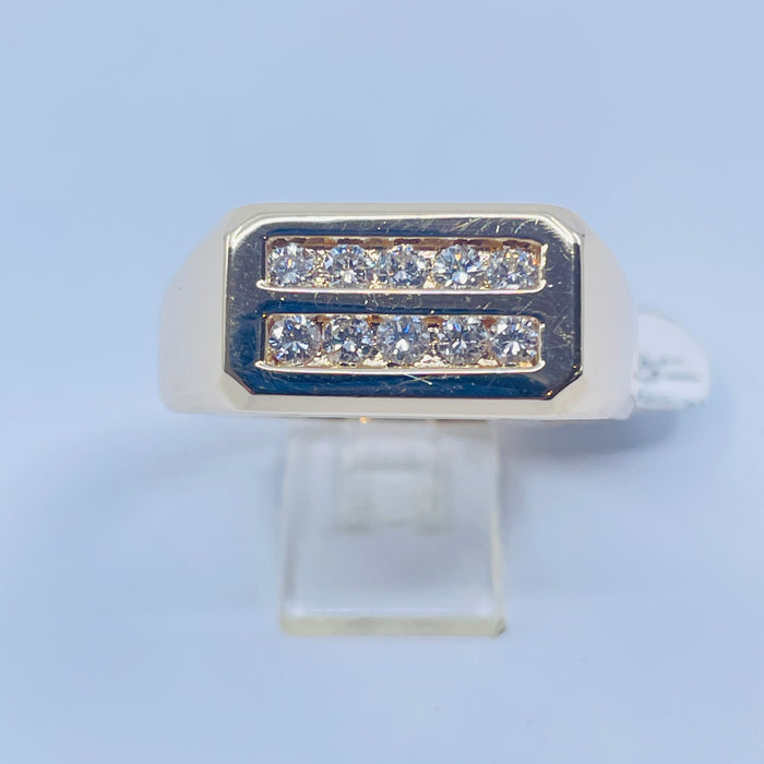 14kt Yellow Gold 10 diamond Ring