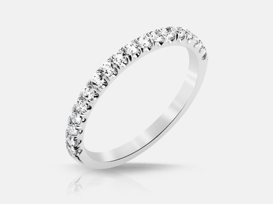 Half-way fish-tail diamond band .33ctw