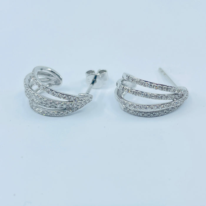 14kt White Gold Diamond Earrings 1/2ctw