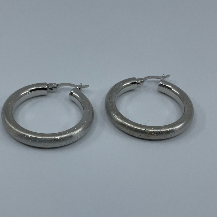 Sterling silver hoop earrings