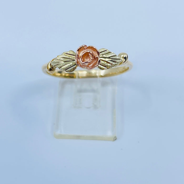 10kt Tri-color gold Rose ring