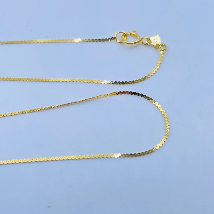 14kt Yellow Gold 18” chain