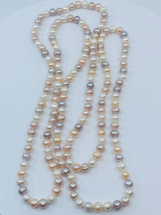 50” Multi Color fresh water Pearl Necklace
