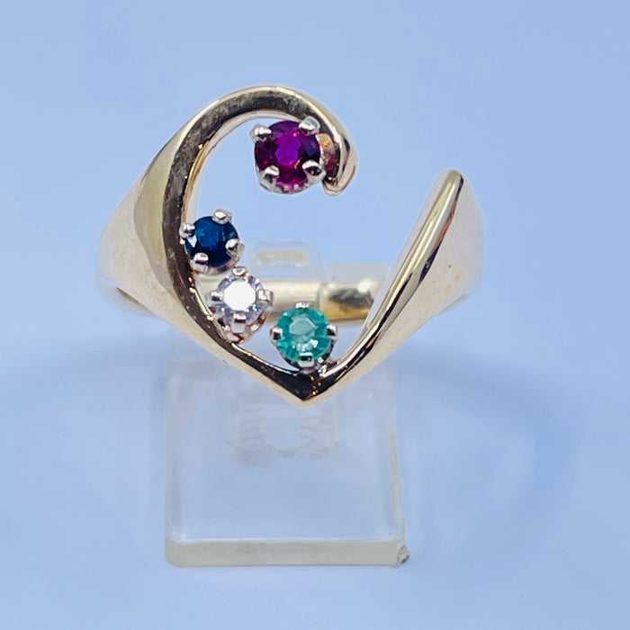 14kt Yellow Gold Precious Gemstone Ring