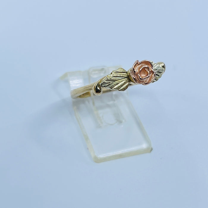 10kt Tri-color gold Rose ring