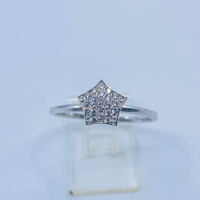 Sterling Silver CZ star ring