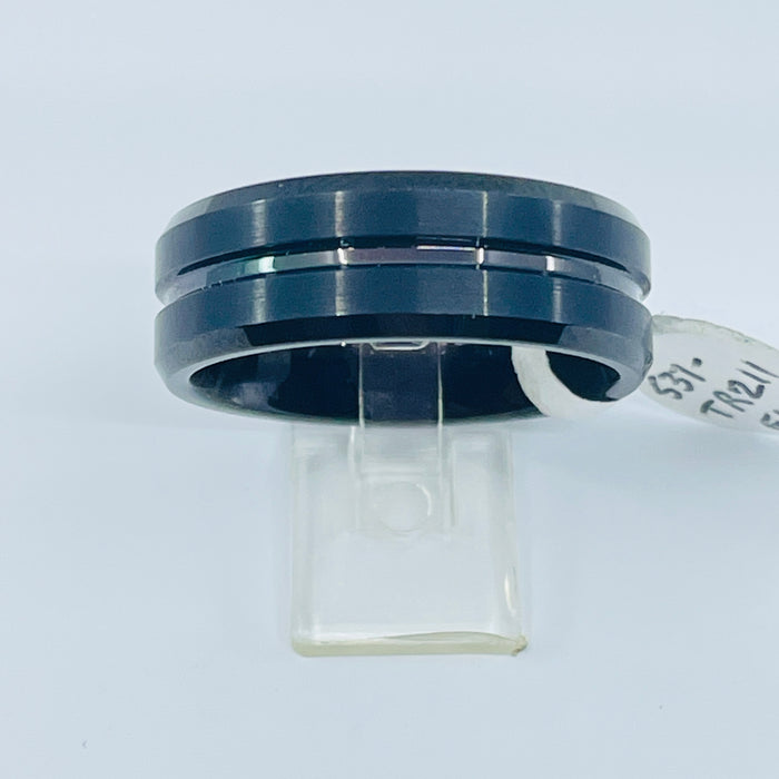 Black Tungsten carbide 8mm band size 10.5