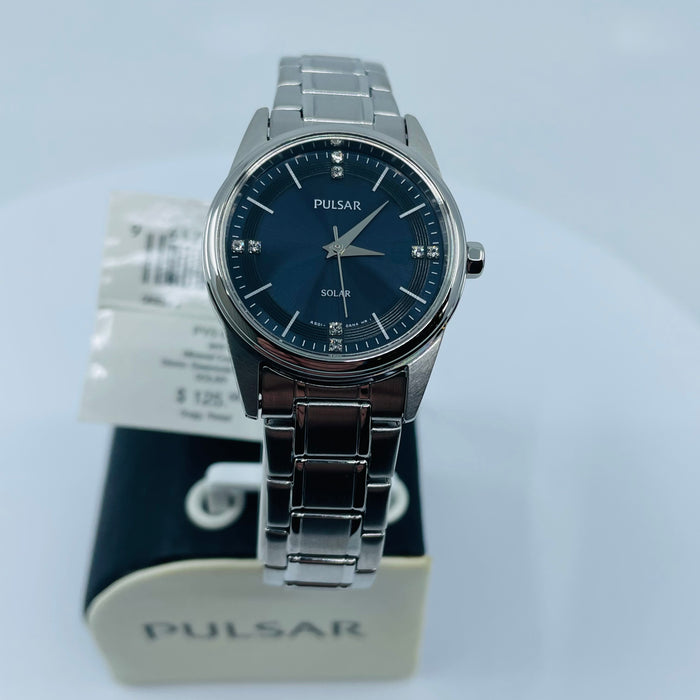 Pulsar PY5001 Women's Solar Wrist Watch with Swarovski Crystals