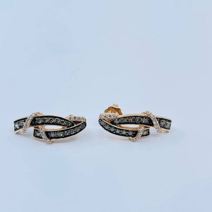 14kt Rose Gold Chocolate diamond earrings