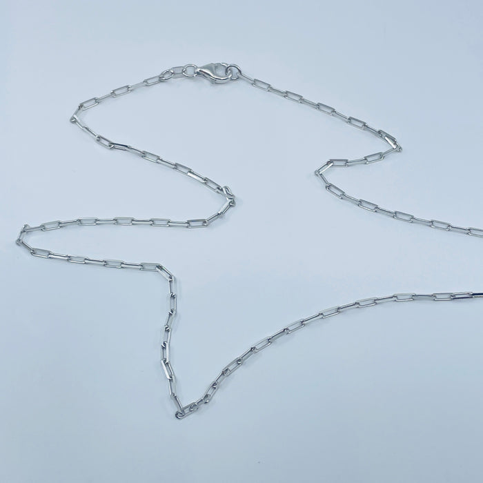 Sterling Silver 16” Paper Clip chain
