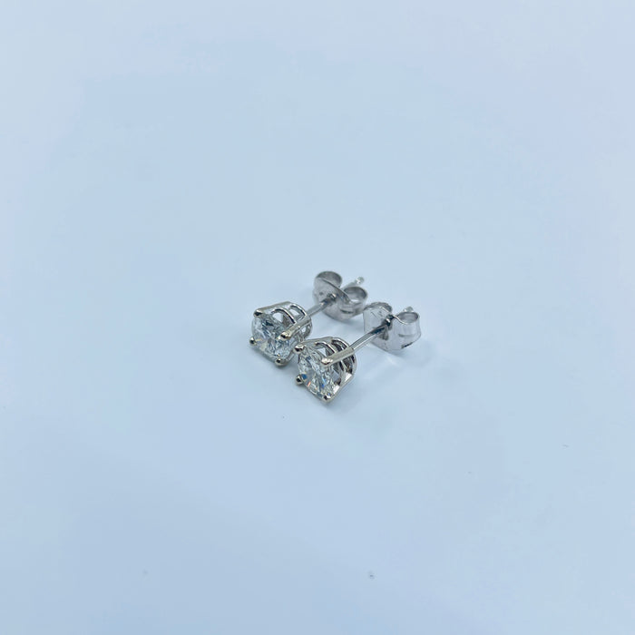 14kt White Gold .63ctw H-I I1 Diamond Stud Earrings