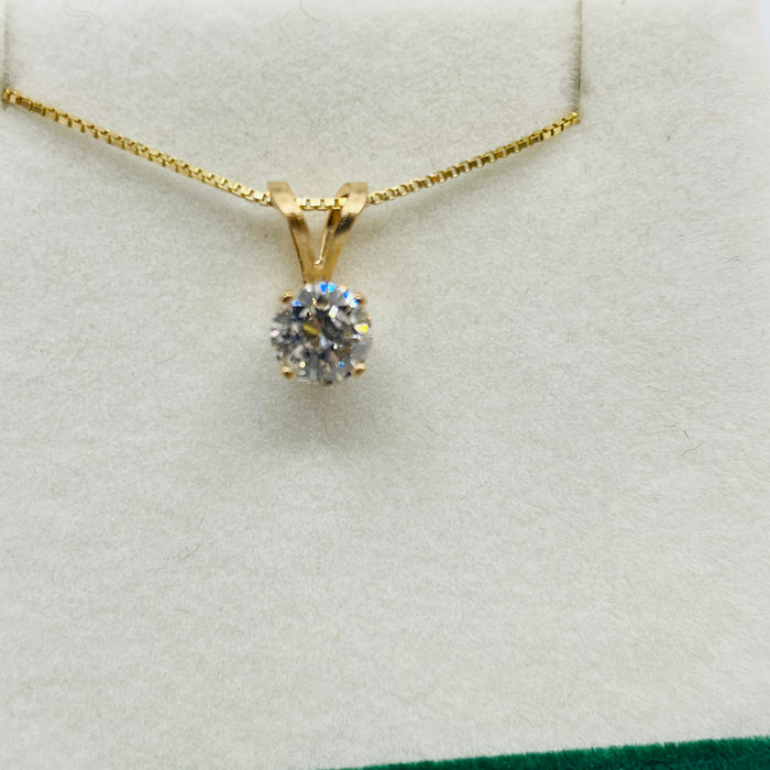 14kt Yellow Gold 1/2ct Diamond Pendant I I1