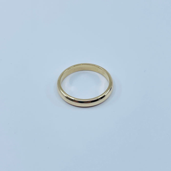 14kt Yellow Gold 3.5mm half round size 8.5 Band