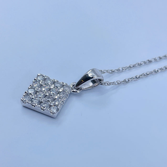 10kt White Gold Diamond Pendant