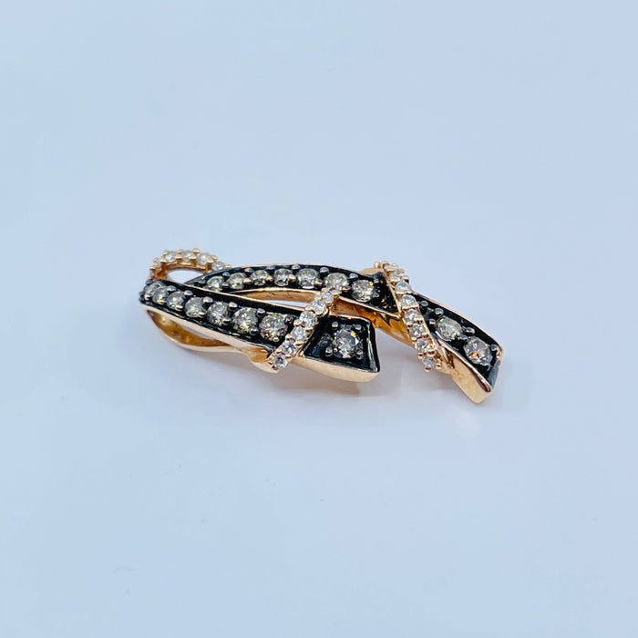 14kt Rose Gold Chocolate diamond Pendant