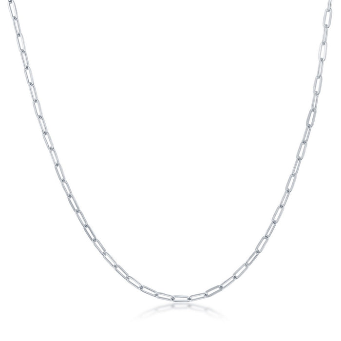 Sterling Silver 1.65mm Adjustable Paperclip Chain