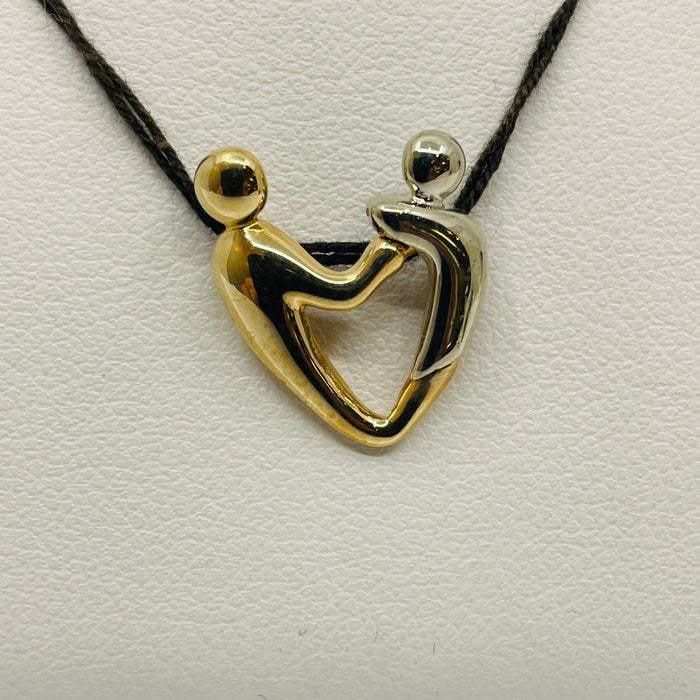 14kt tu-tone Mother/Child Pendant