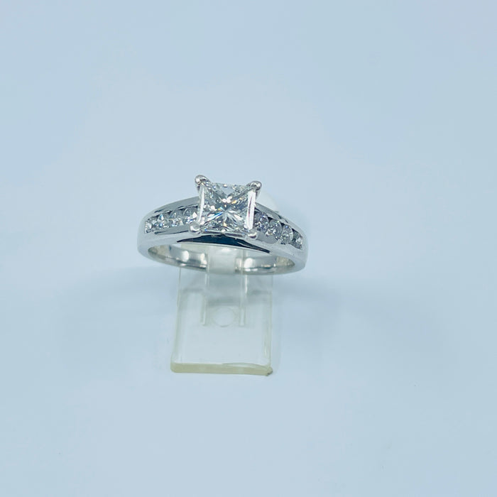 14kt White Gold Princess cut Diamond Engagement Ring