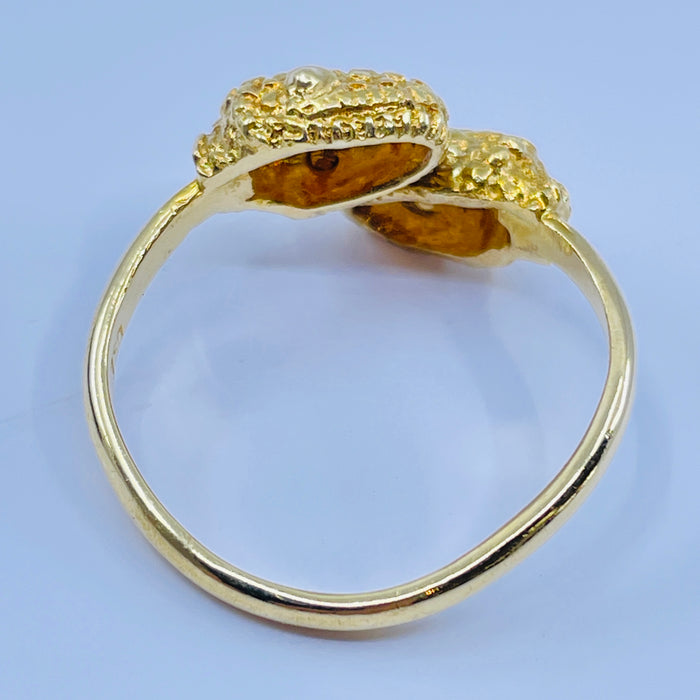 18kt Yellow Gold Snake Head wrap ring