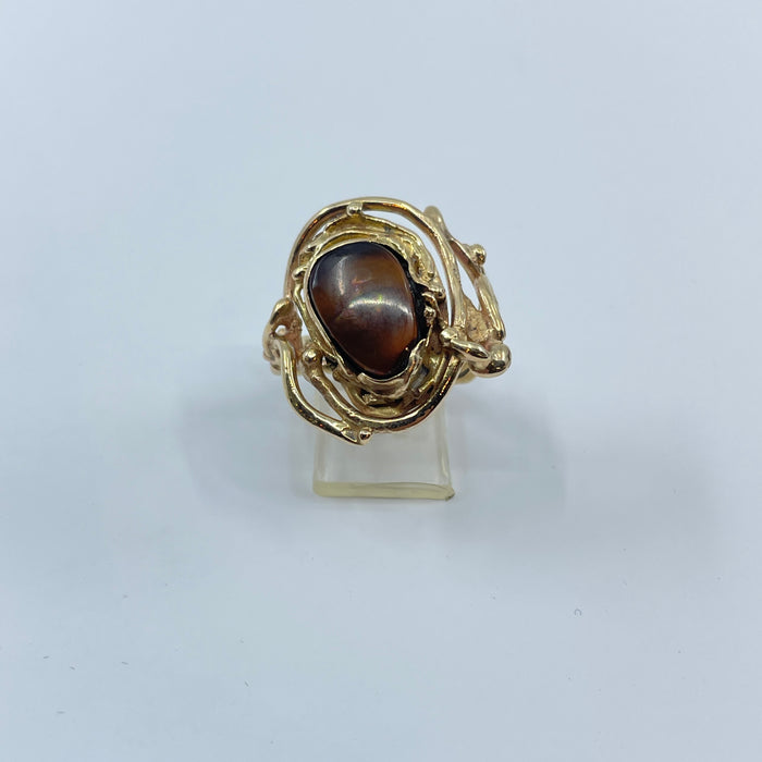 14kt Yellow Gold Ammolite Ring