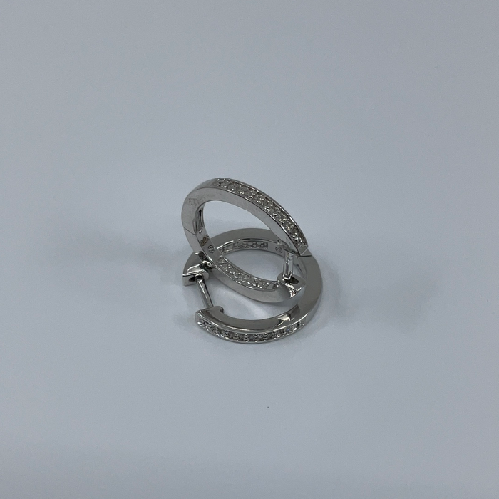 Sterling silver Diamond Hoop Earrings .06ctw