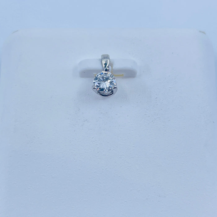 14kt White Gold .12ct Diamond Pendant