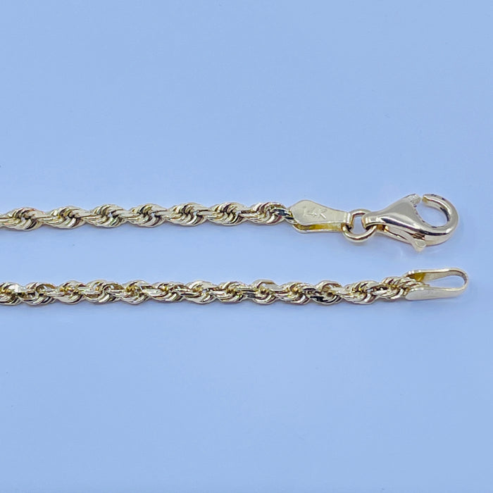 14kt Yellow Gold 18” 1.9mm Rope Chain
