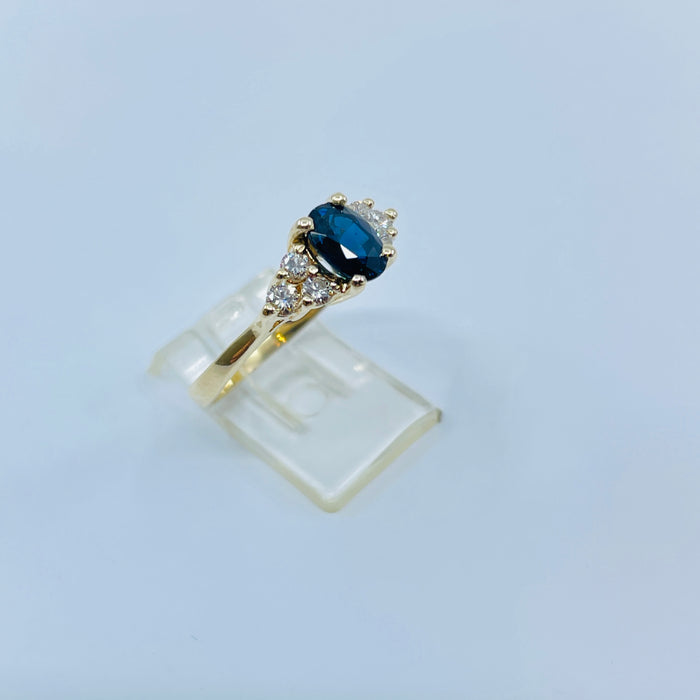 14kt Sapphire and Diamond Ring