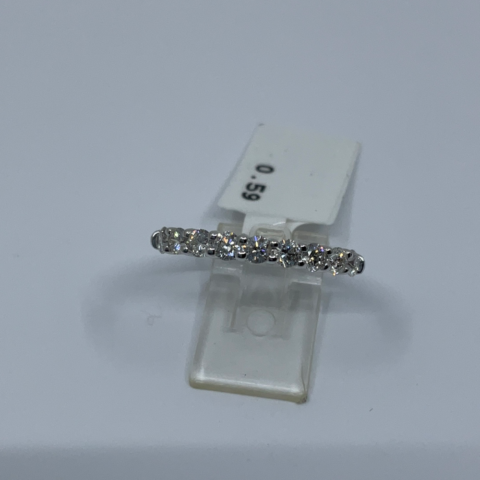 14kt White Gold 9 Diamond anniversary band .59ctw