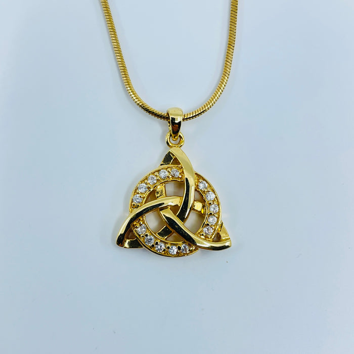 Gold tone CZ Pendant